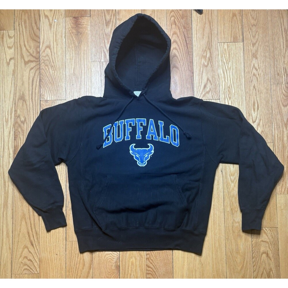 Black Champion University of Buffalo Reverse Weave Hoodie College Sz Medium